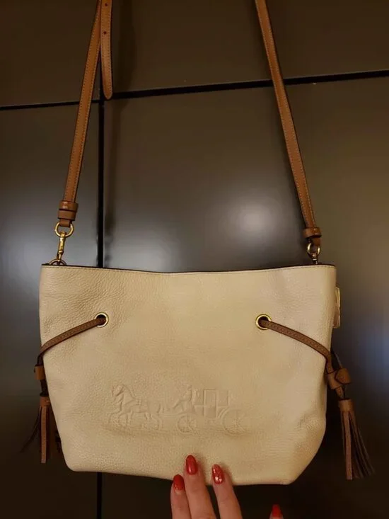 Coach Andy Crossbody Purse Horse & Carriage Logo Pebbled Leather - Picture 2 of 10